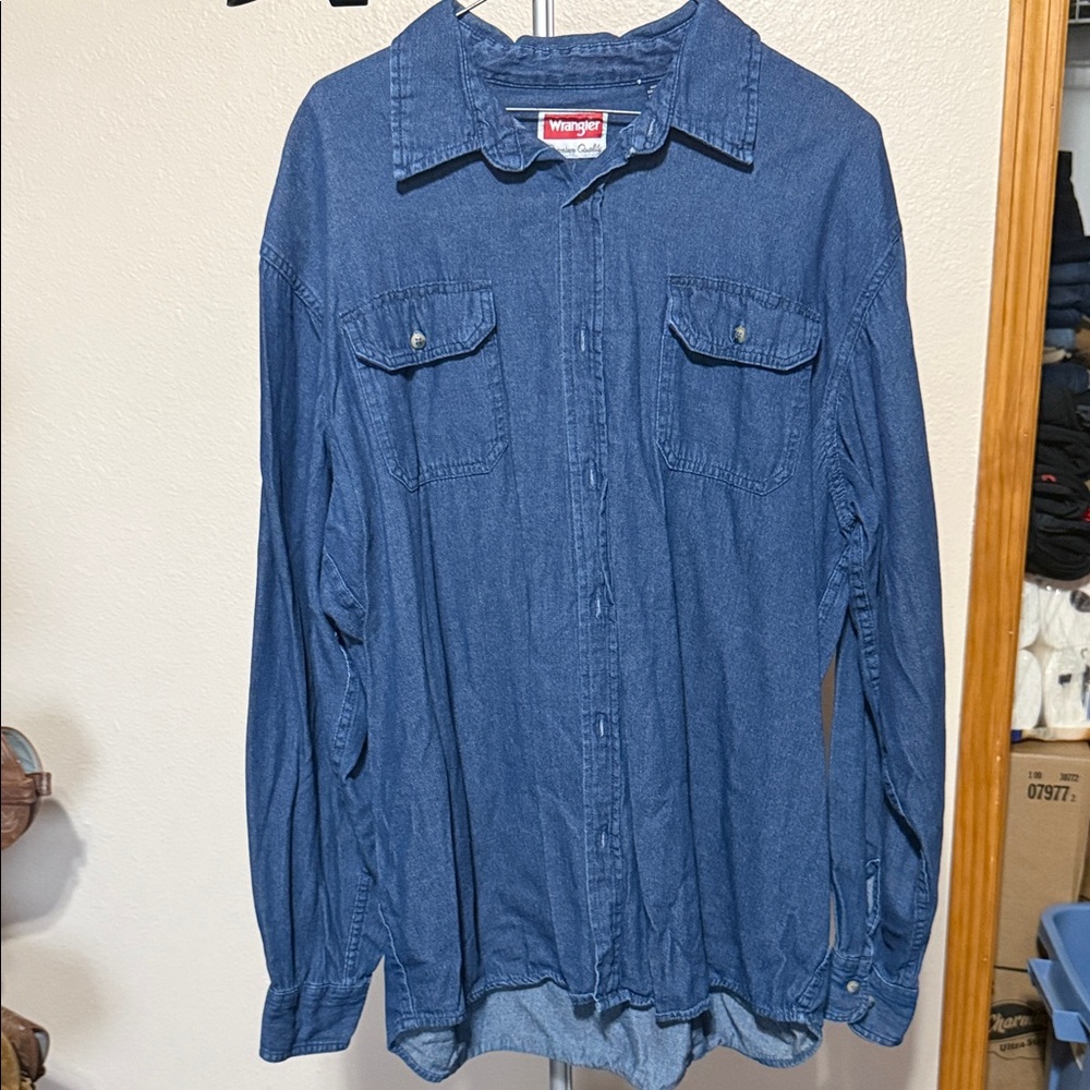 Wrangler Indigo Button-Up Shirt
